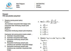 Download Prediksi soal UN SMA Matematika IPA Paket A Terbaru