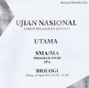 Soal UN SMA Biologi 2015 Paket 1