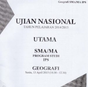 Soal UN SMA Geografi 2015 Paket 1