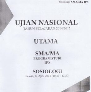 Soal UN SMA Sosiologi 2015 Paket 1