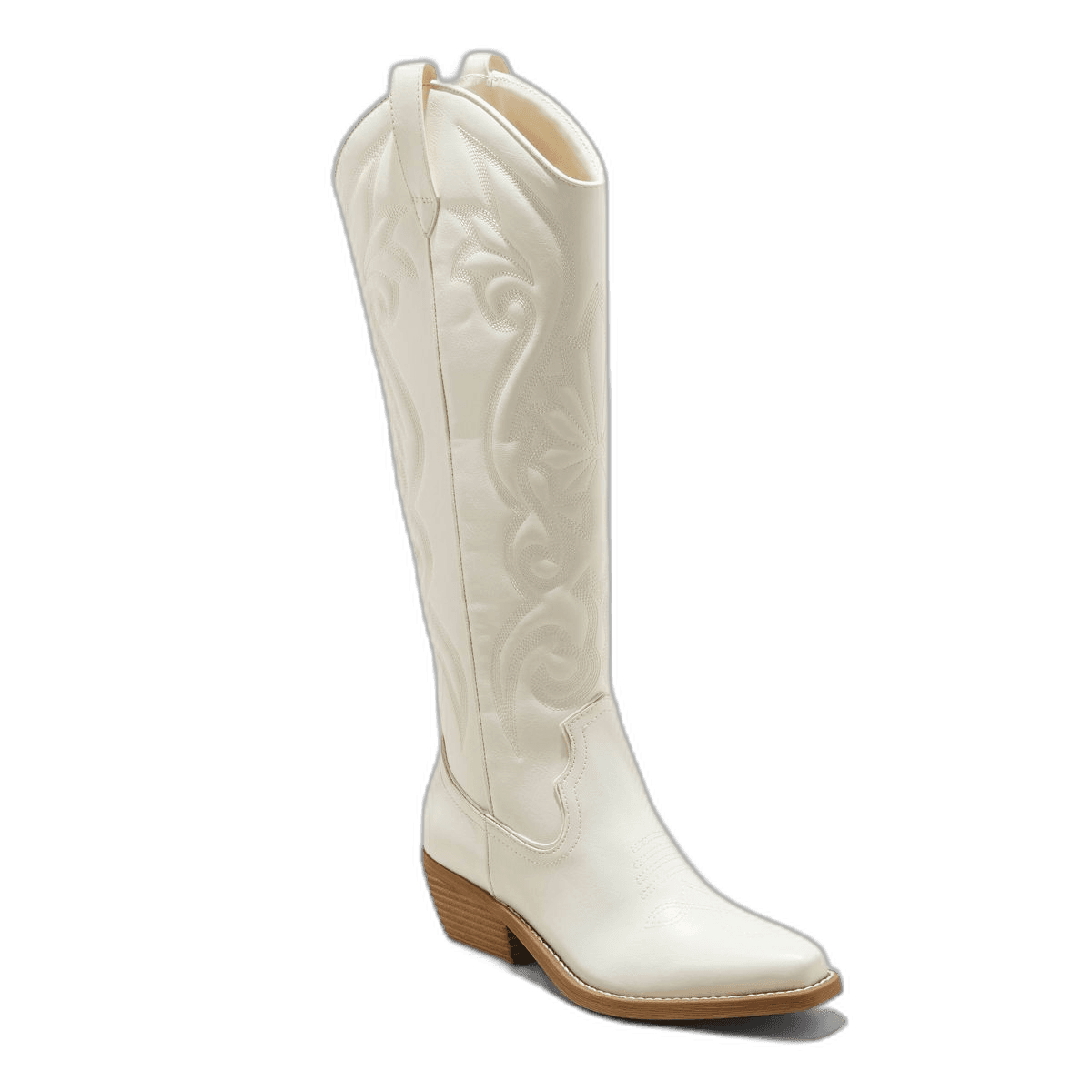 White Western Boots With Memory Foam