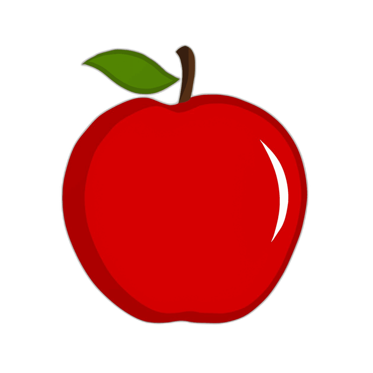 Red Apple Fruit Cartoon Art