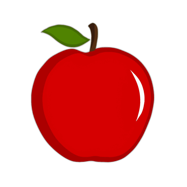 Red Apple Fruit Cartoon Art