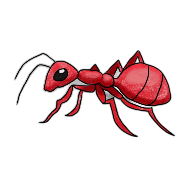 Small Red Ant Cartoon