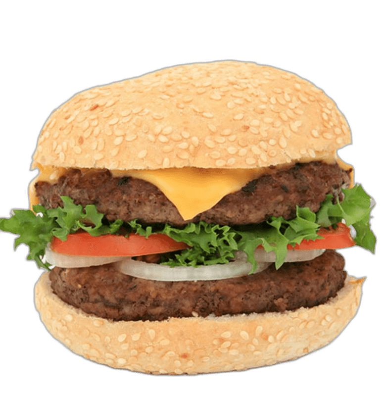 Tasty Hamburger With Tomatoes and Meat