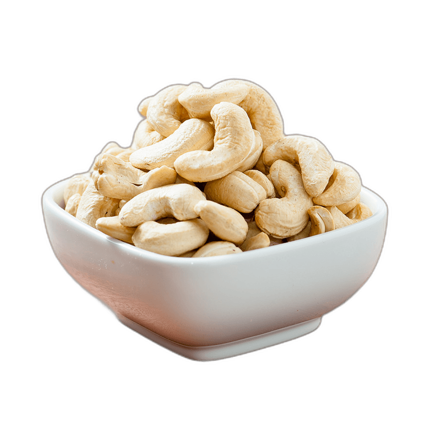 Tasty Natural Cashew Nut White Bowl