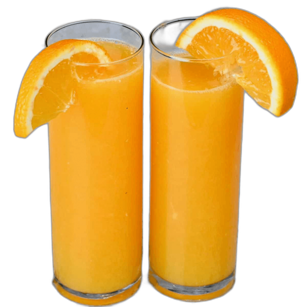 Double Fresh Orange Juice In Glass