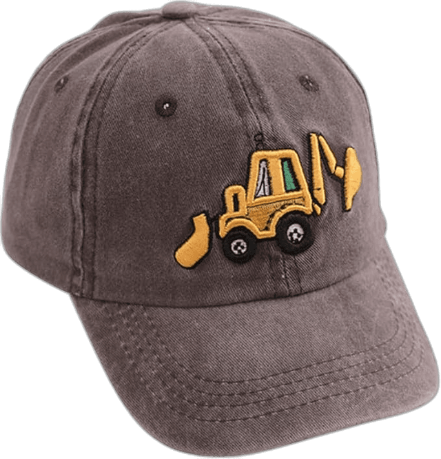 Cozy Brown Excavator Hat For Kids