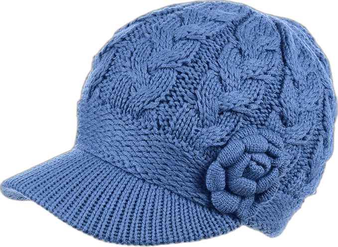 Denim Blue Chic Cabbie Cap For Women