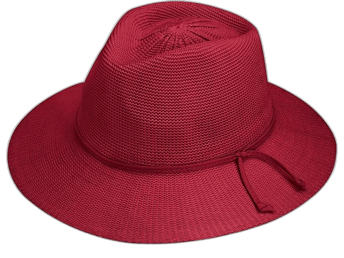 Red Fedora Sun Hat For Women