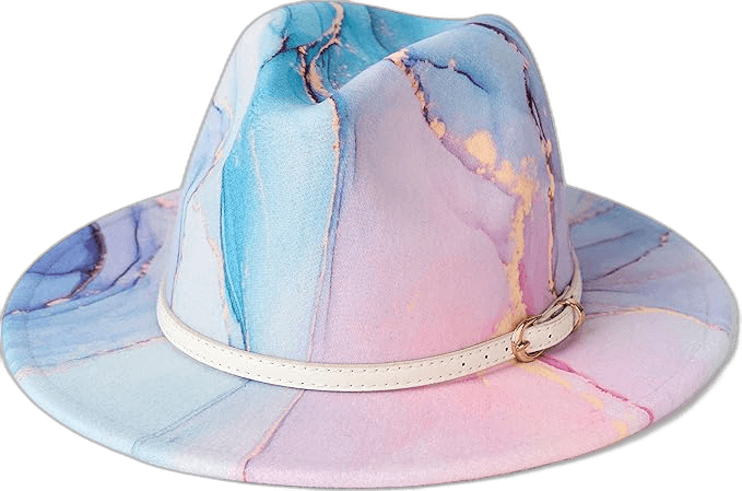 Stunning Multicolor Felt Panama Hat For Women