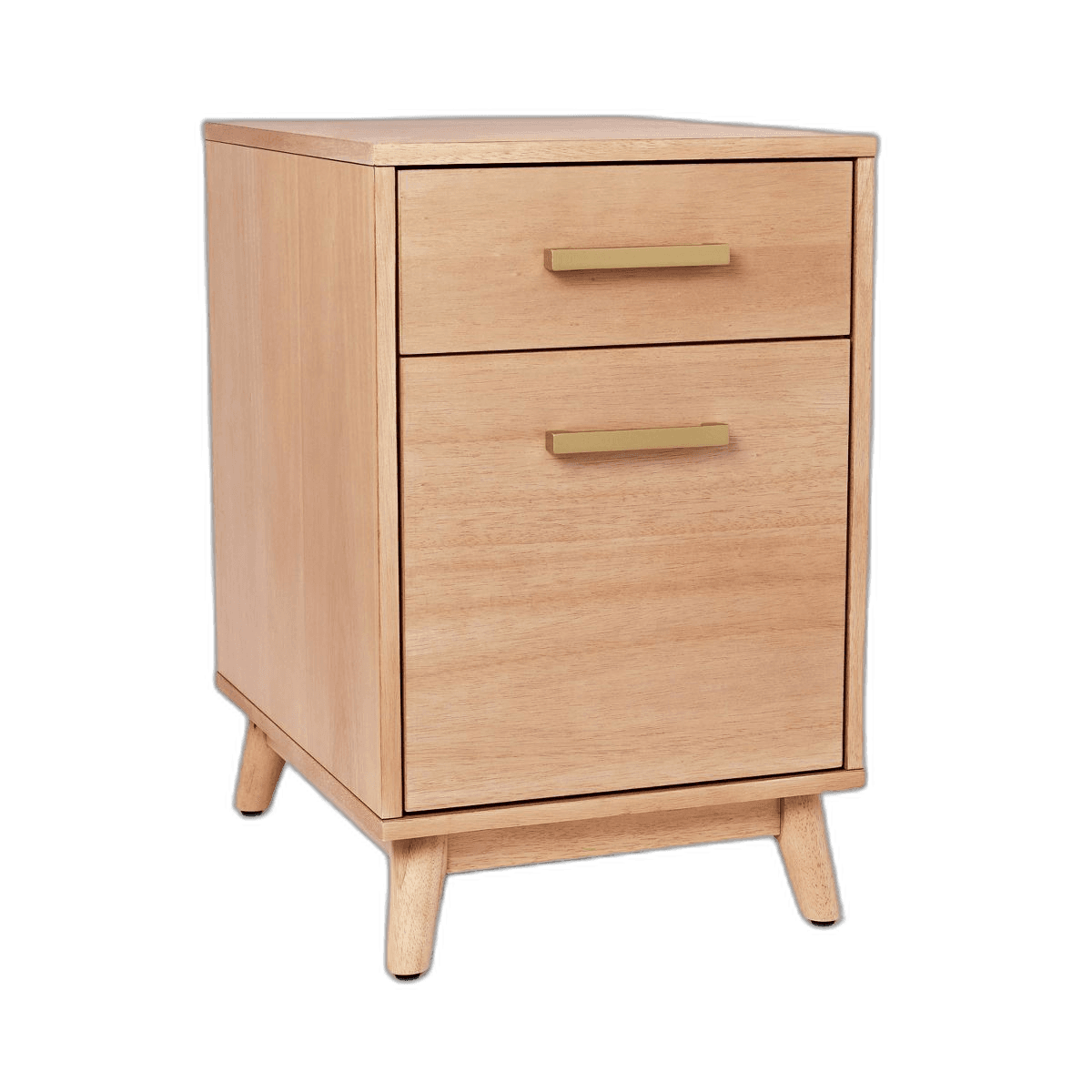 Light Brown Wood File Cabinet