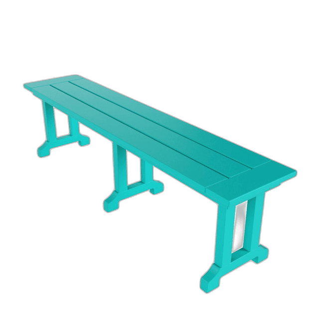 Turquoise Outdoor Patio Dining Bench