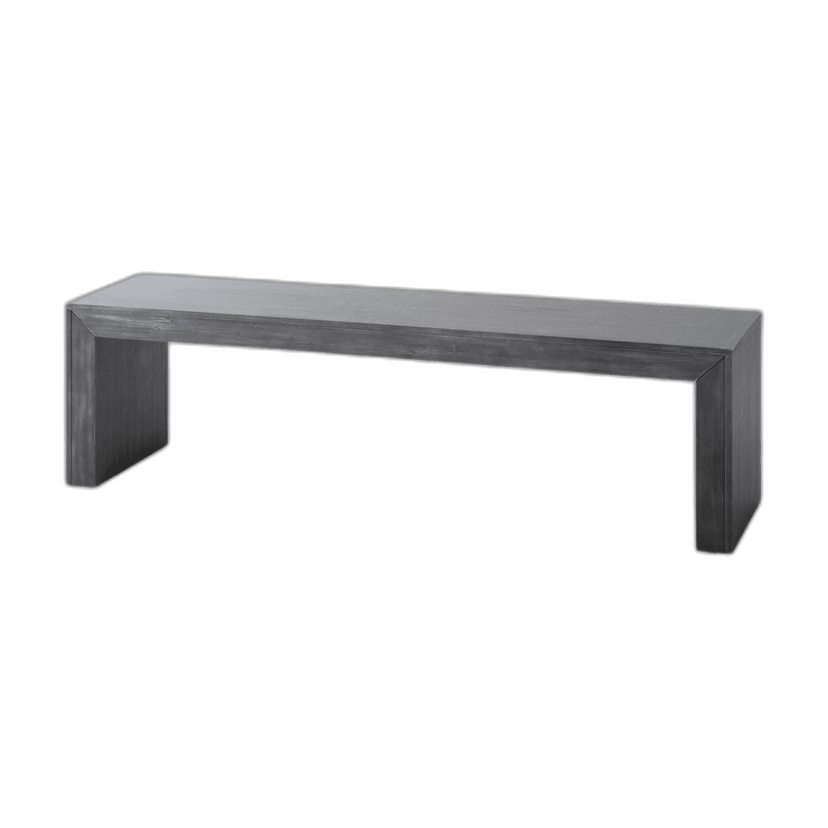 Black Farmhouse Bench With Acacia Wood