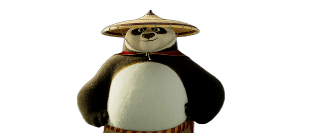 Kung Fu Panda Po With Bamboo Hat