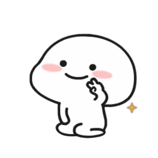 Cute White Quby With Two Fingers