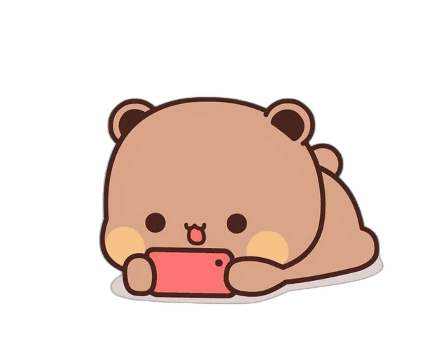 Smiling Cute Bear Cartoon Vibes Only